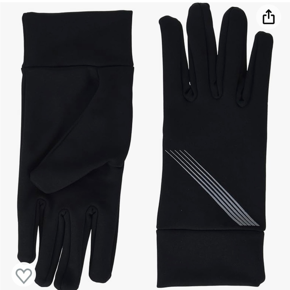 Amazon Essentials Men's Running Gloves Black